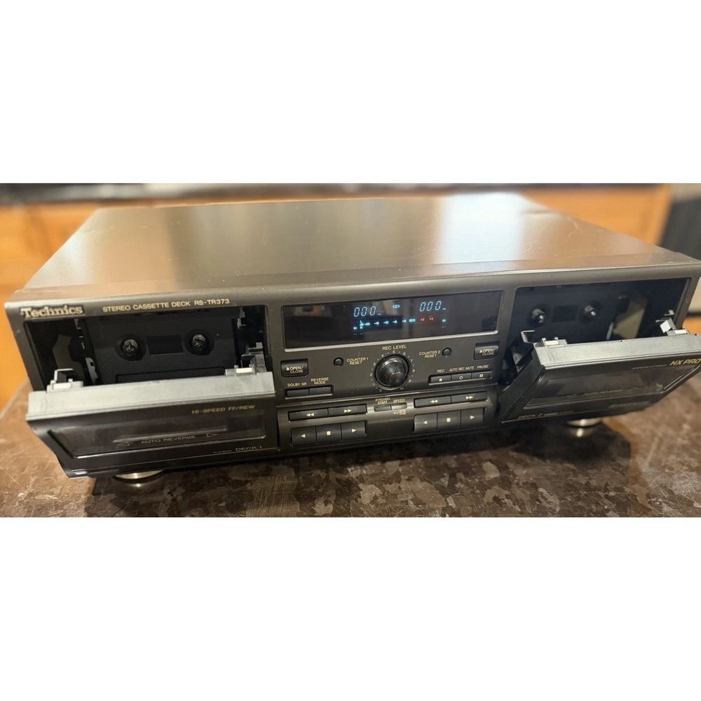 Technics RS-TR373P-K Double Auto-Reverse Stereo Cassette Deck Made in Japan